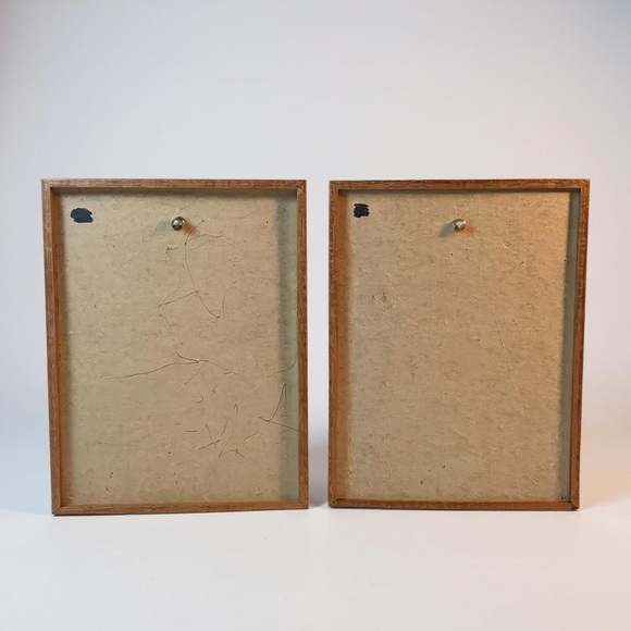 Vintage 1950s Charlotte Becker 3D Sports Prints Set in Gold Frames Wall Art - Picture 2 of 8